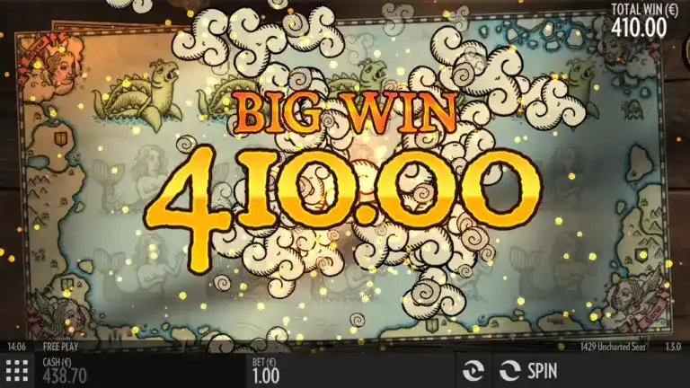 1429 Uncharted Seas slot gameplay with expanding wilds and bonus features