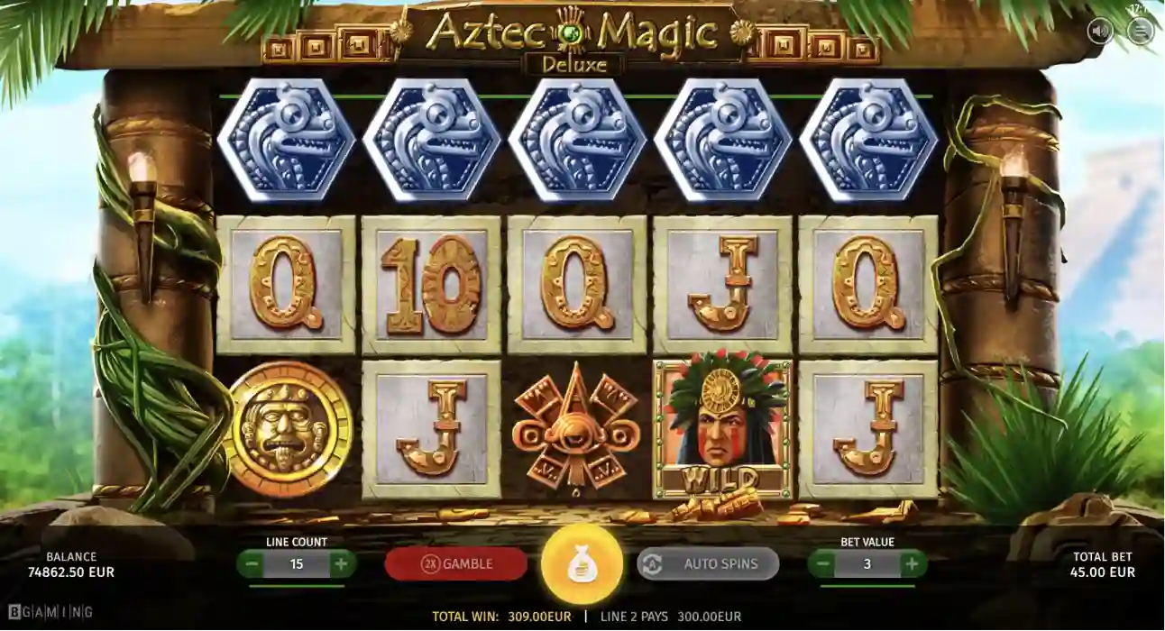 Aztec Magic Deluxe online slot with classic book style mechanics