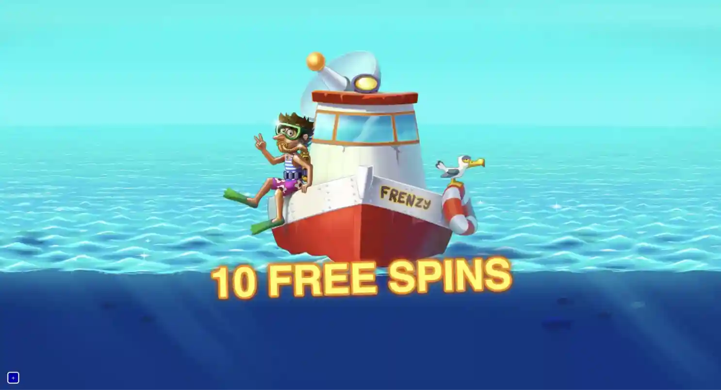 Big Atlantis Frenzy slot reels with trident pearls and sea creatures