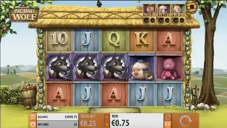 Big Bad Wolf pokies for Aussie players with three little pigs and reels