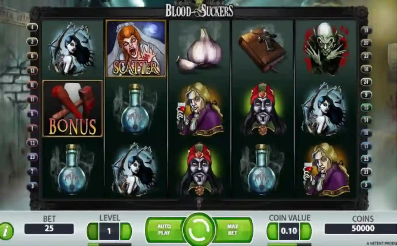 Blood Suckers slot gameplay with wilds free spins and bonus features