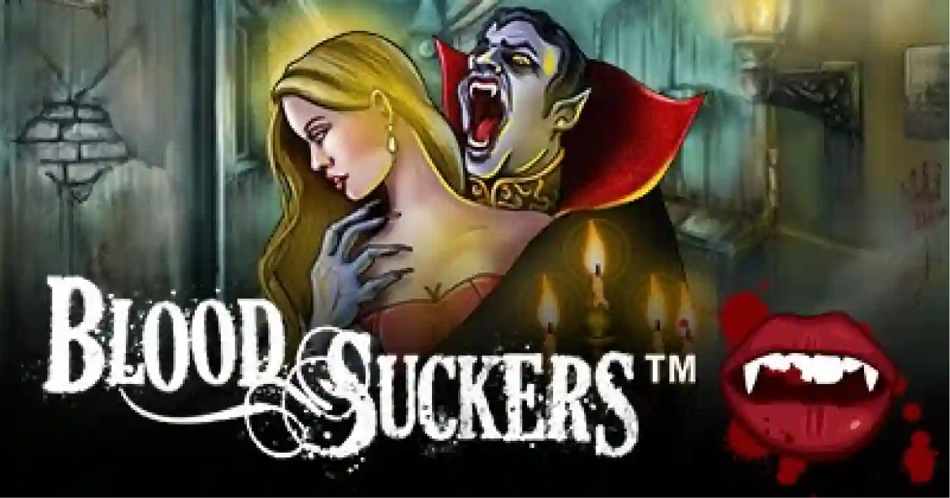 Blood Suckers slot logo with vampire theme and gothic horror design