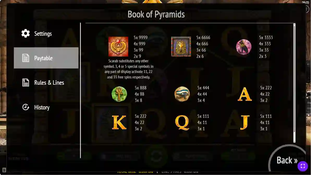 Book of Pyramids pokies for Aussie players with expanding symbols feature