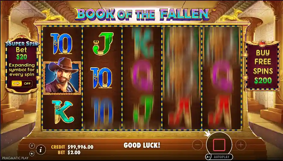 Book of the Fallen pokies for Aussie players with dark fantasy symbols and reels.