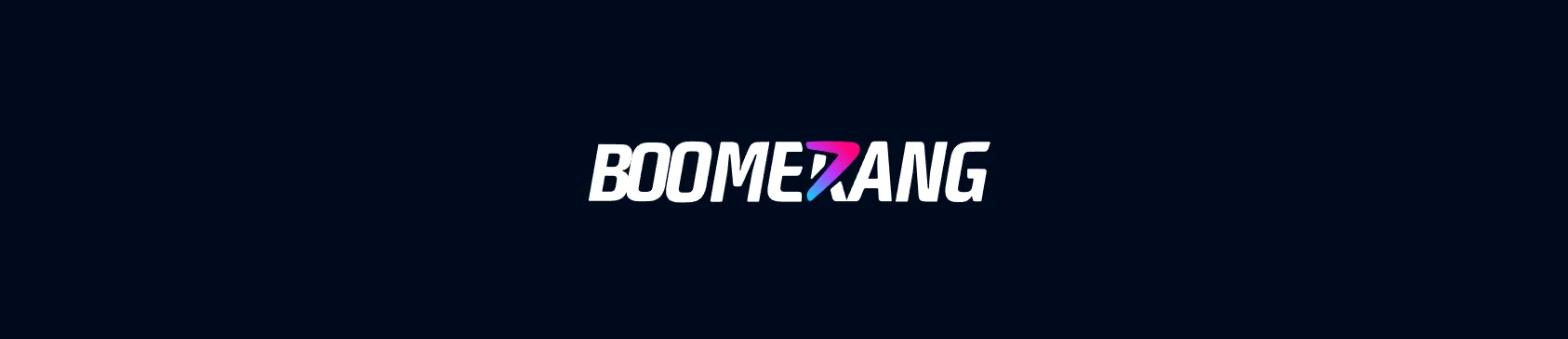 Boomerang Casino logo with bright design and Australian themed branding