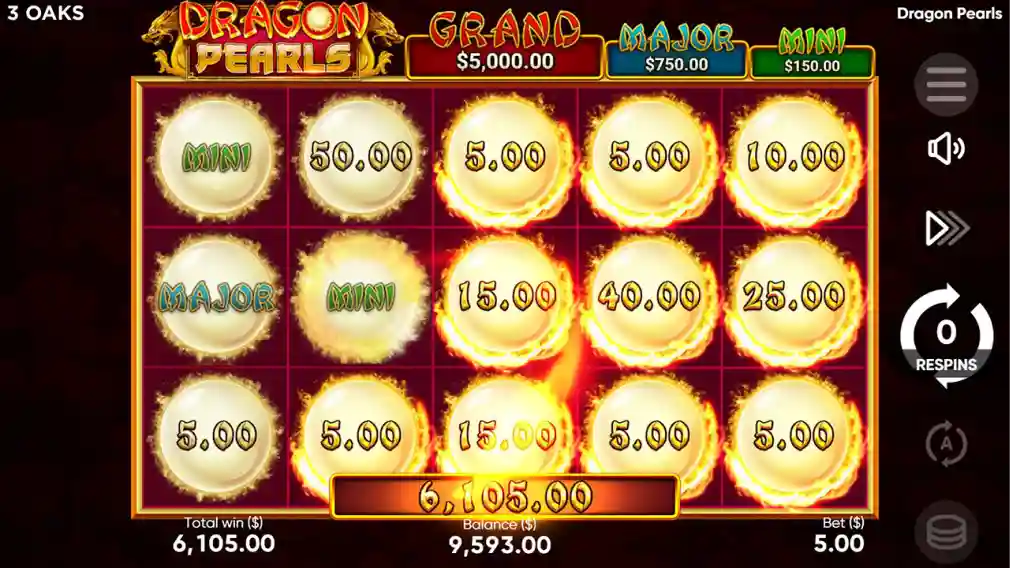 Dragon Pearls real money pokies with high volatility and jackpot potential