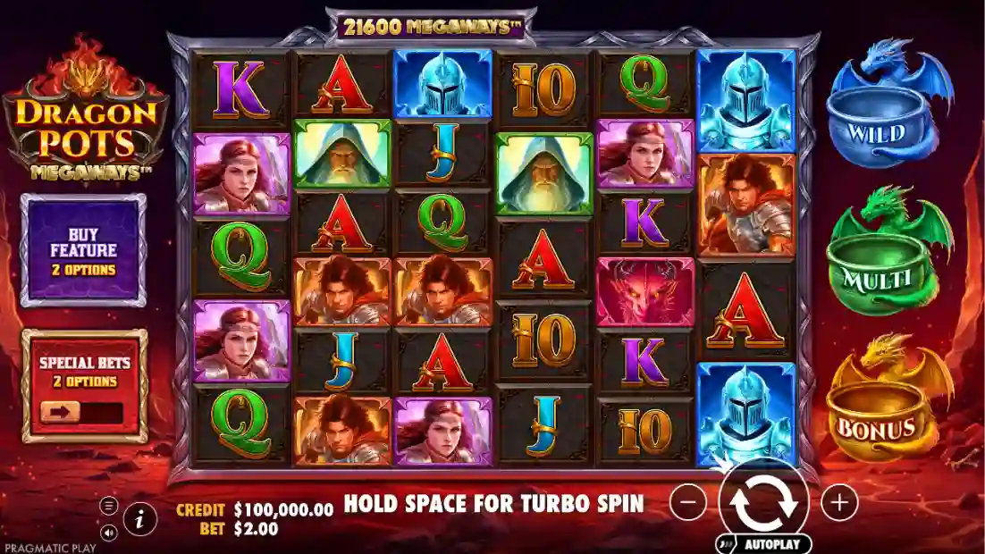 Dragon Pot pokies for Aussie players with dragon symbols and reels