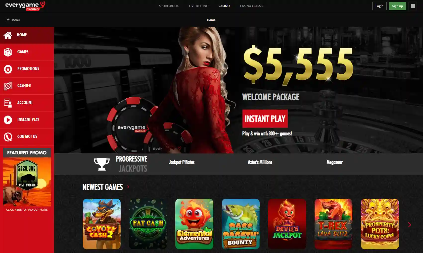 Everygame Casino logo with modern branding and sportsbook casino platform design.