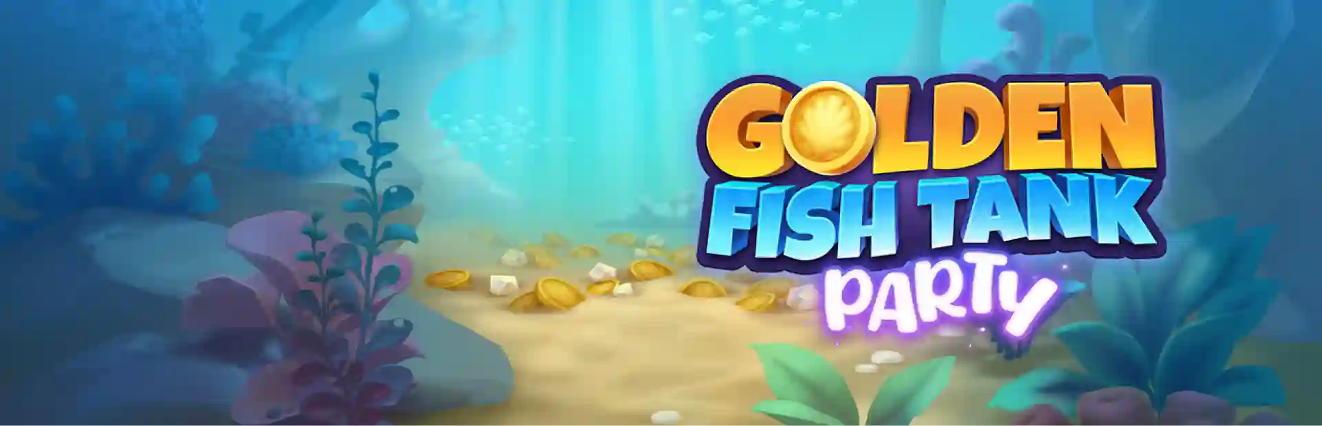 Golden Fish slot logo with underwater theme and golden fish symbol