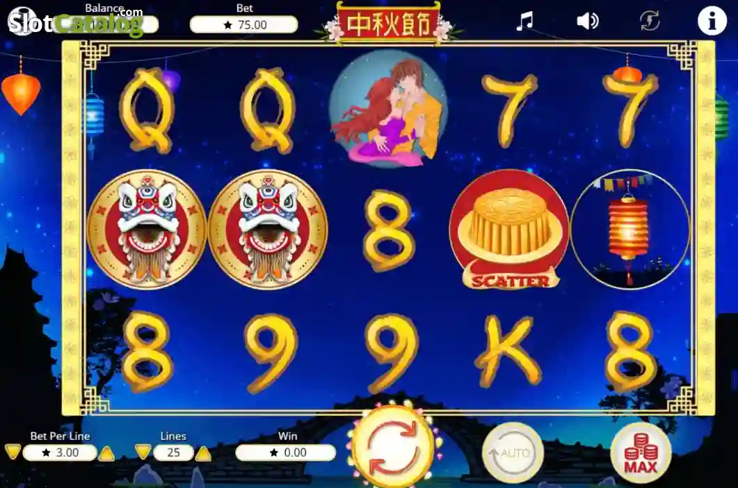 Harvest Fest slot logo with farm theme and autumn harvest design