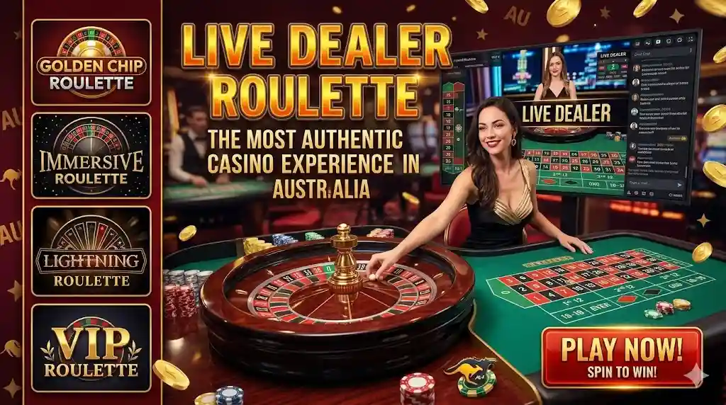 live dealer roulette with real croupier and HD streaming for Aussie players