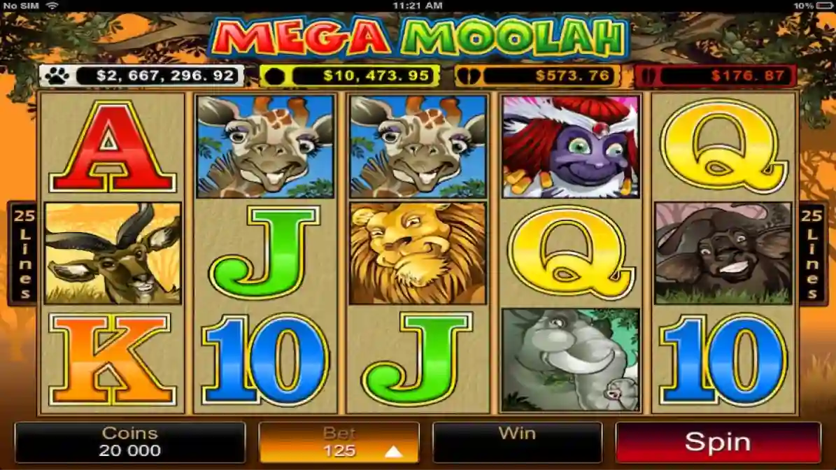 Mega Moolah pokies for Aussie players with safari animals and jackpot features