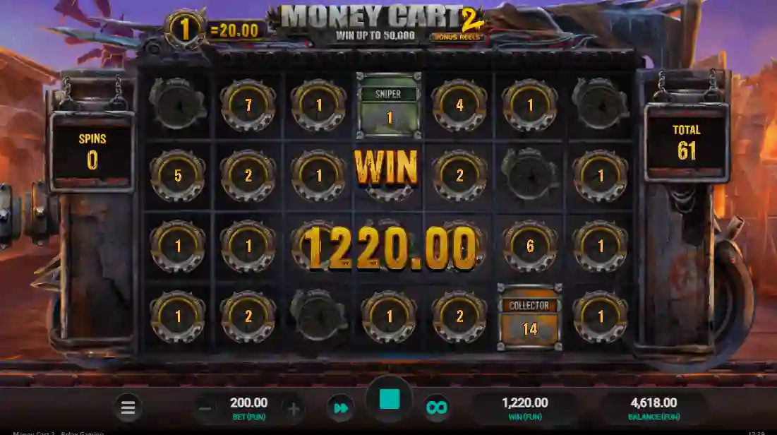 Money Cart real money pokies with high volatility and big win potential.