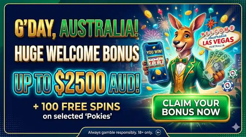 online casino welcome bonus with free spins and deposit match for Aussie players