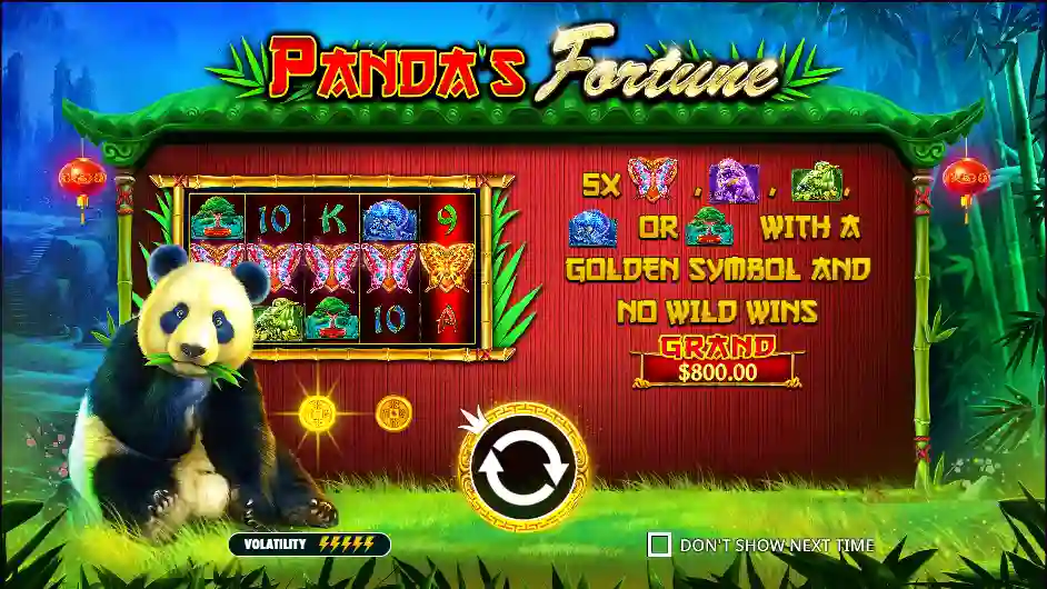 Panda Fortune pokies for Aussie players with panda symbols and reels