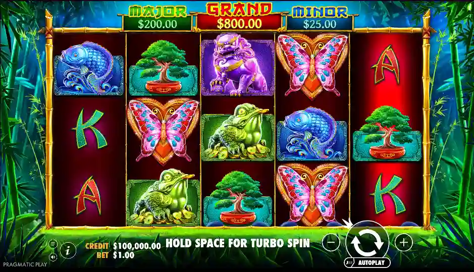 Panda Fortune slot gameplay with panda wilds and bonus features.