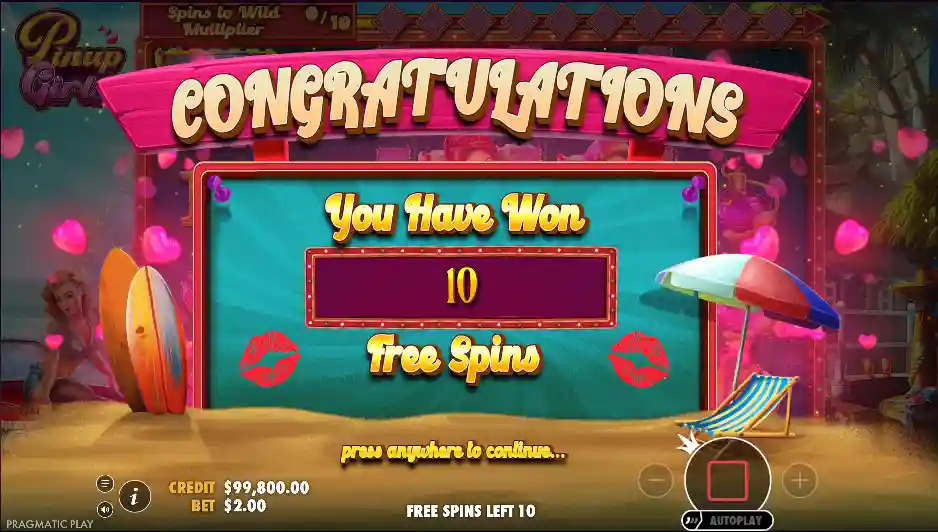 Pinup Girls slot gameplay with wilds free spins and bonus features