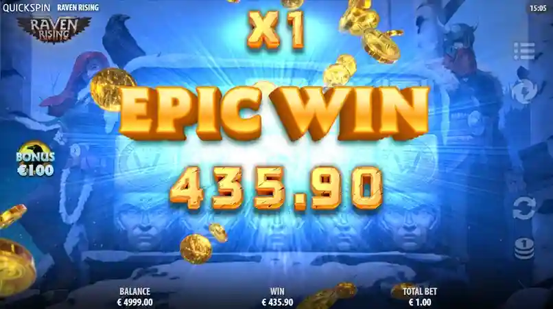 Raven Rising pokies for Aussie players with Viking symbols and reels