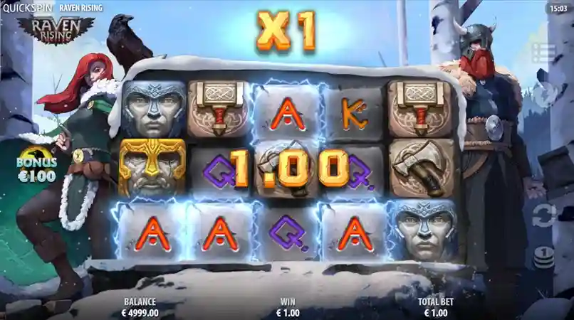 Raven Rising real money pokies with high volatility and big win potential