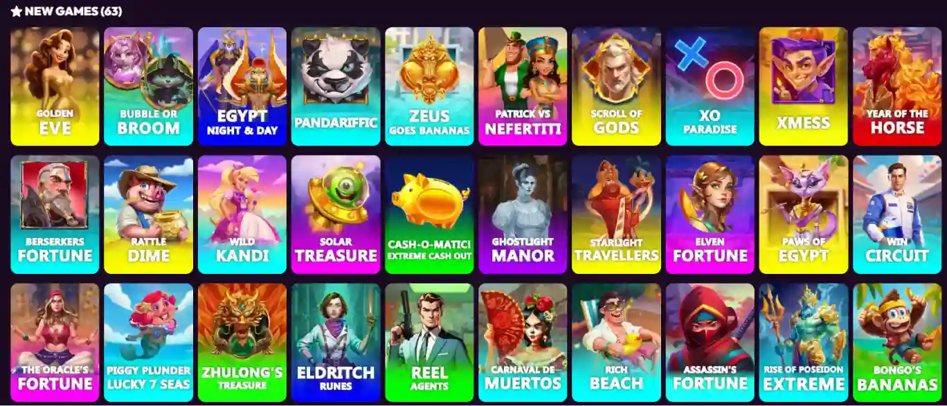 Red Dog Casino games lobby with slots table games and video poker