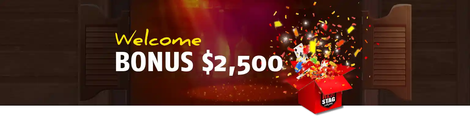 Red Stag Casino welcome bonus with free spins and deposit match offer
