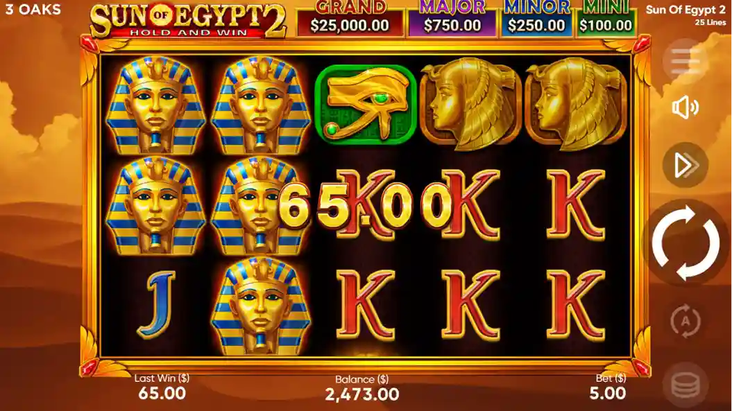 Sun of Egypt 2 slot logo with ancient Egypt theme and golden sun design