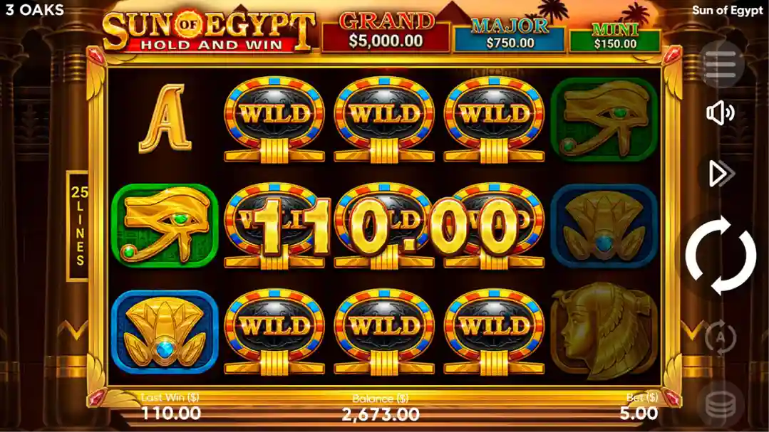 Sun of Egypt pokies for Aussie players with pharaoh symbols and reels