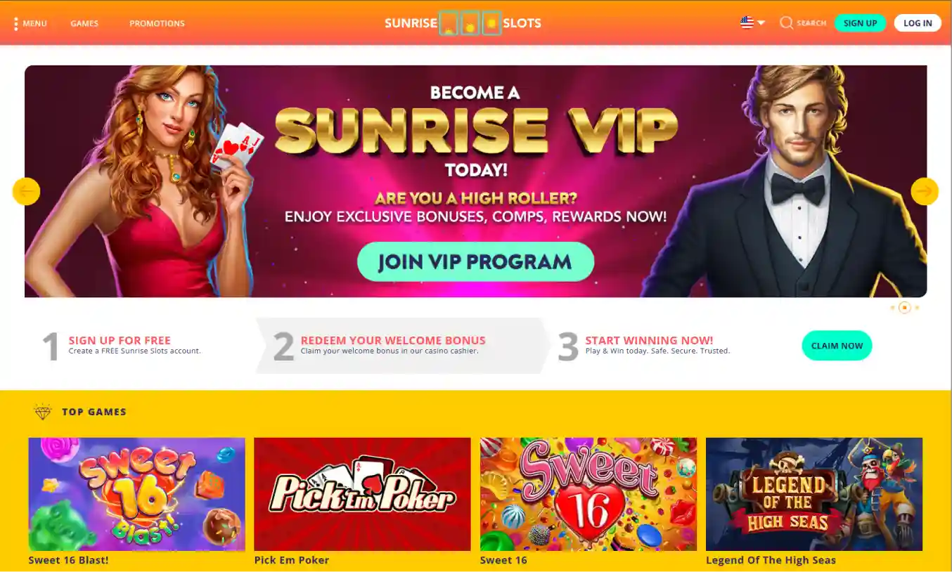 Sunrise Slots pokies Australia with RTG slots and classic games