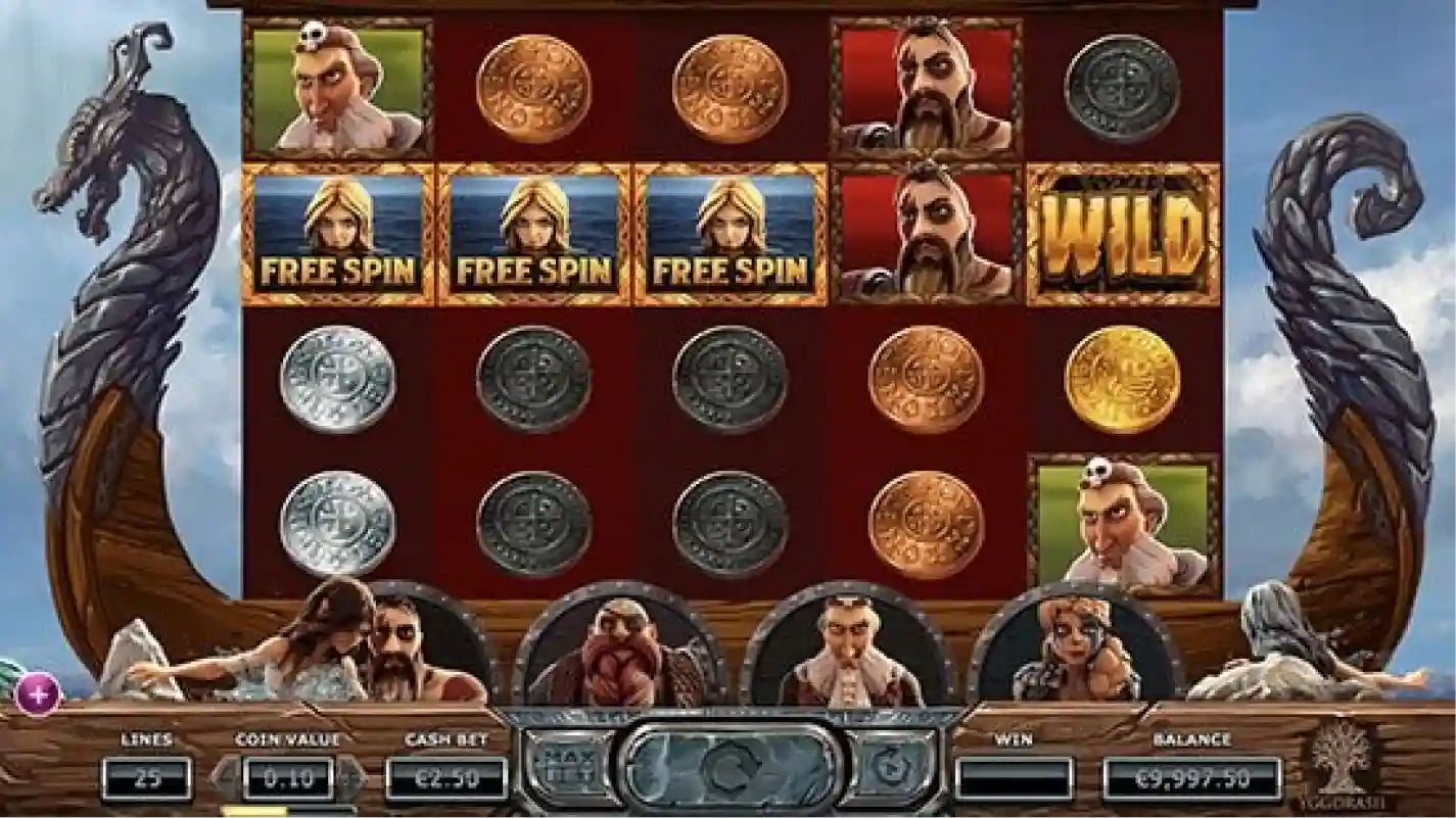 Vikings Go Berzerk slot gameplay with rage mode and bonus features
