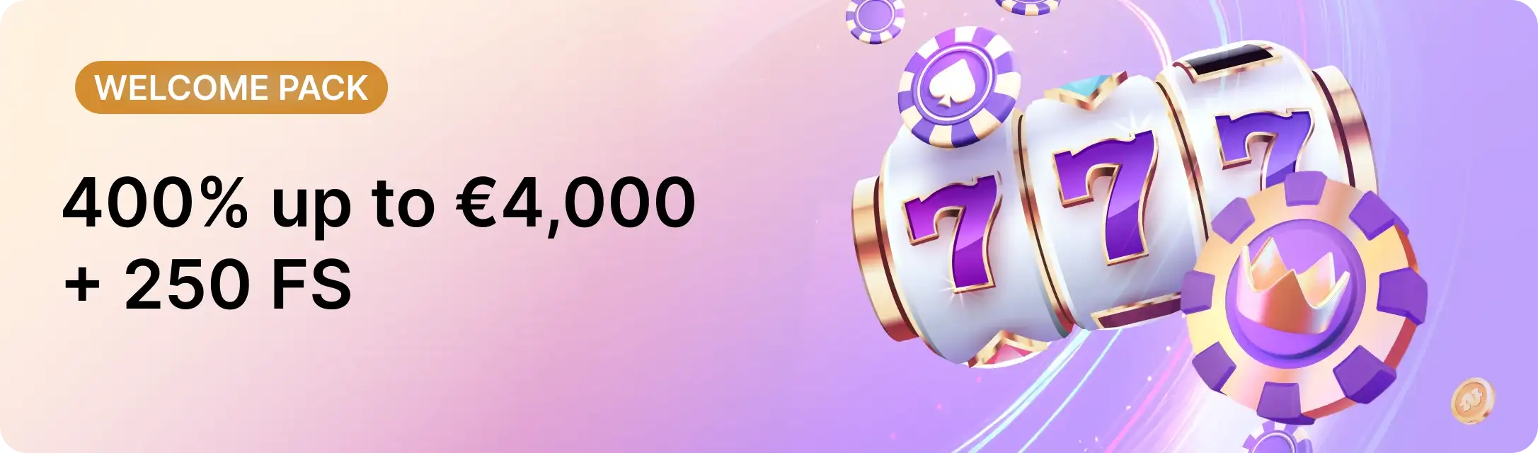 Crown Slots welcome pack